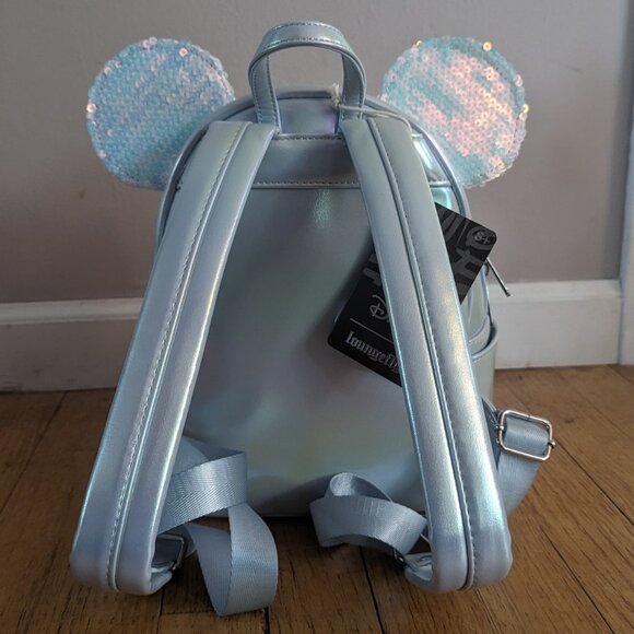 NWT Loungefly Disney Minnie Mouse Iridescent Sequin Ears Mini Backpack main image 6